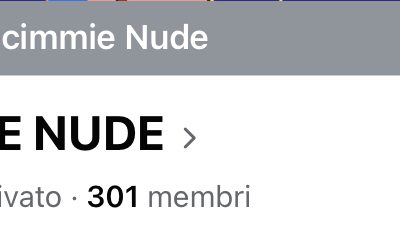 FACEBOOK: GRUPPO PRIVATO SCIMMIE NUDE!
