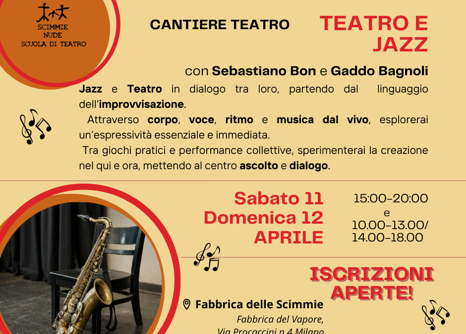 In arrivo un nuovo Workshop dedicato a Teatro e Jazz